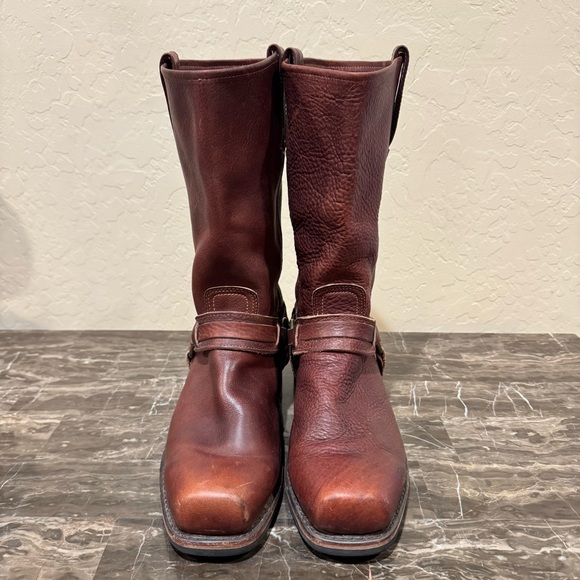 Frye Belted Leather Harness Boots - Picture 6 of 11